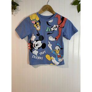 Disney Mickey & Friends True Friends Kids T-Shirt Size 5/6 Blue